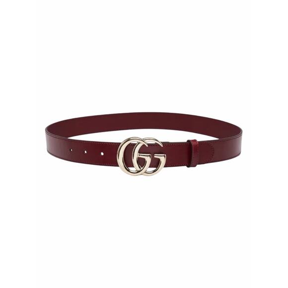 Gucci GG Marmont Belt Red Leather Gold Buckle Women Size 95/38 main image 4